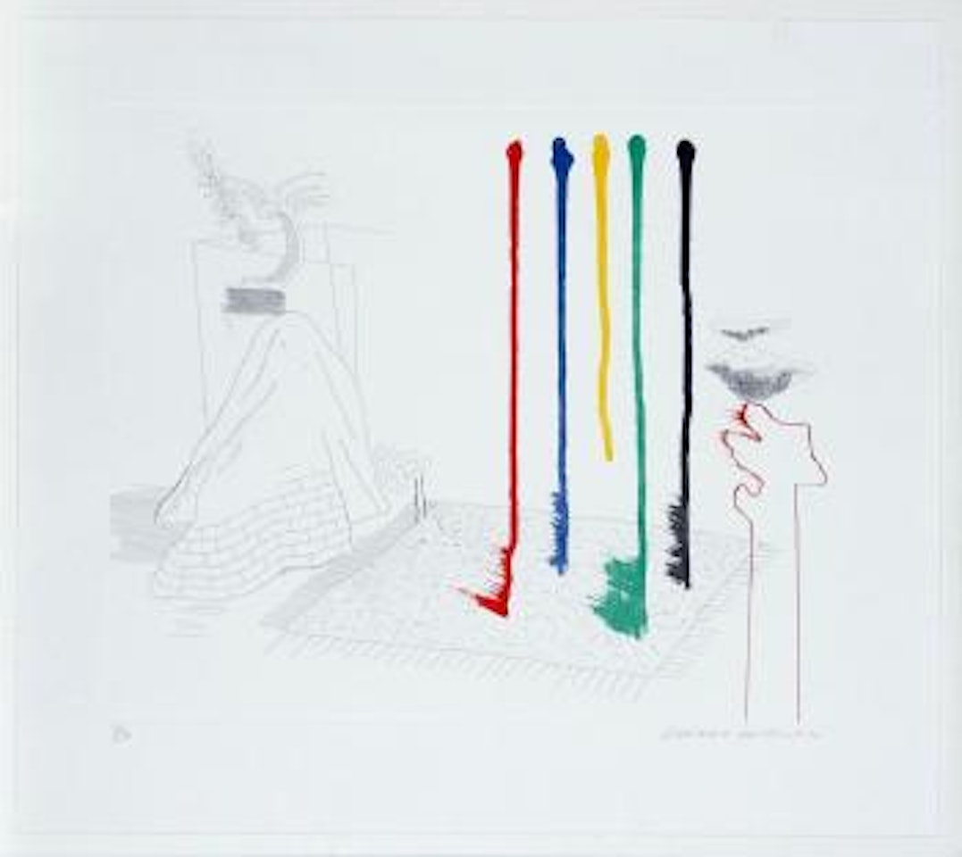 Untitled, from The Blue Guitar ,
1976
-
1977 by David Hockney