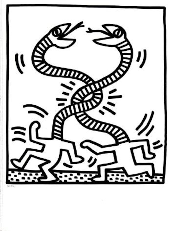 Untitled from Lucio Amelio Gallery Portfolio ,
1983 by Keith Haring