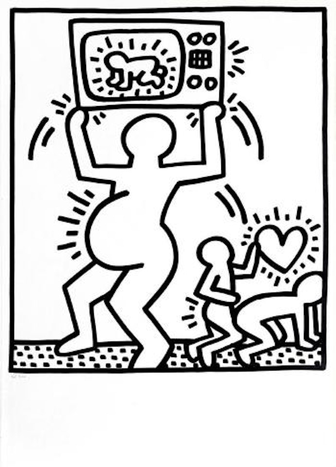 Untitled from Lucio Amelio Gallery Portfolio ,
1983 by Keith Haring