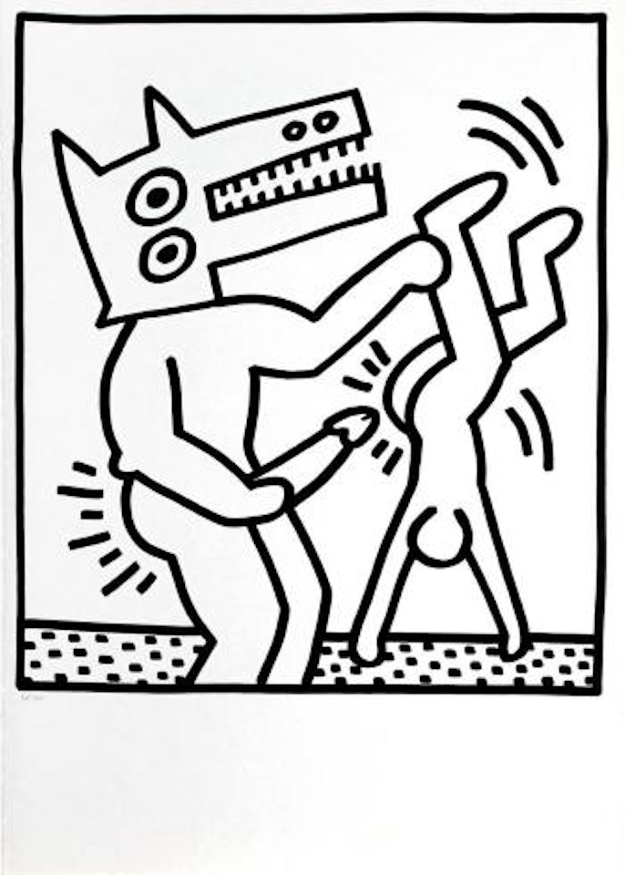 Untitled from Lucio Amelio Gallery Portfolio ,
1983 by Keith Haring