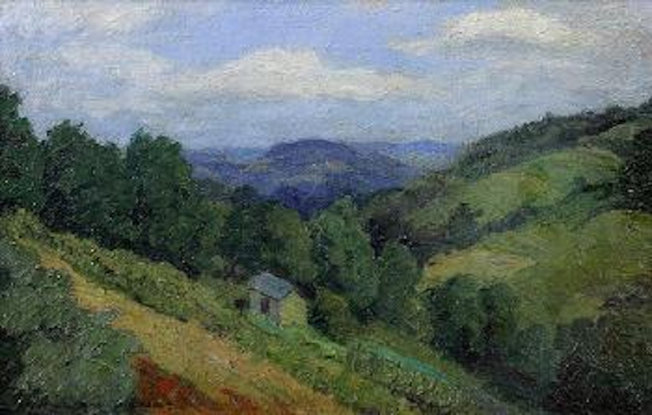 Brooks, looking toward Etna , by William Wendt
