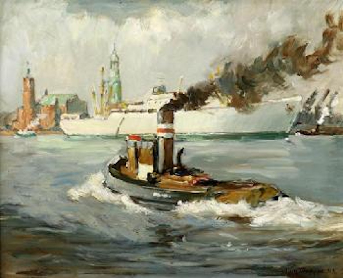 New York Harbor , by Guy Carleton Wiggins