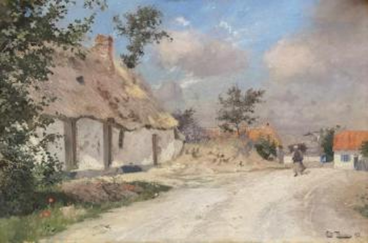 Landsby i solskinn ,
1892 by Fritz Thaulow