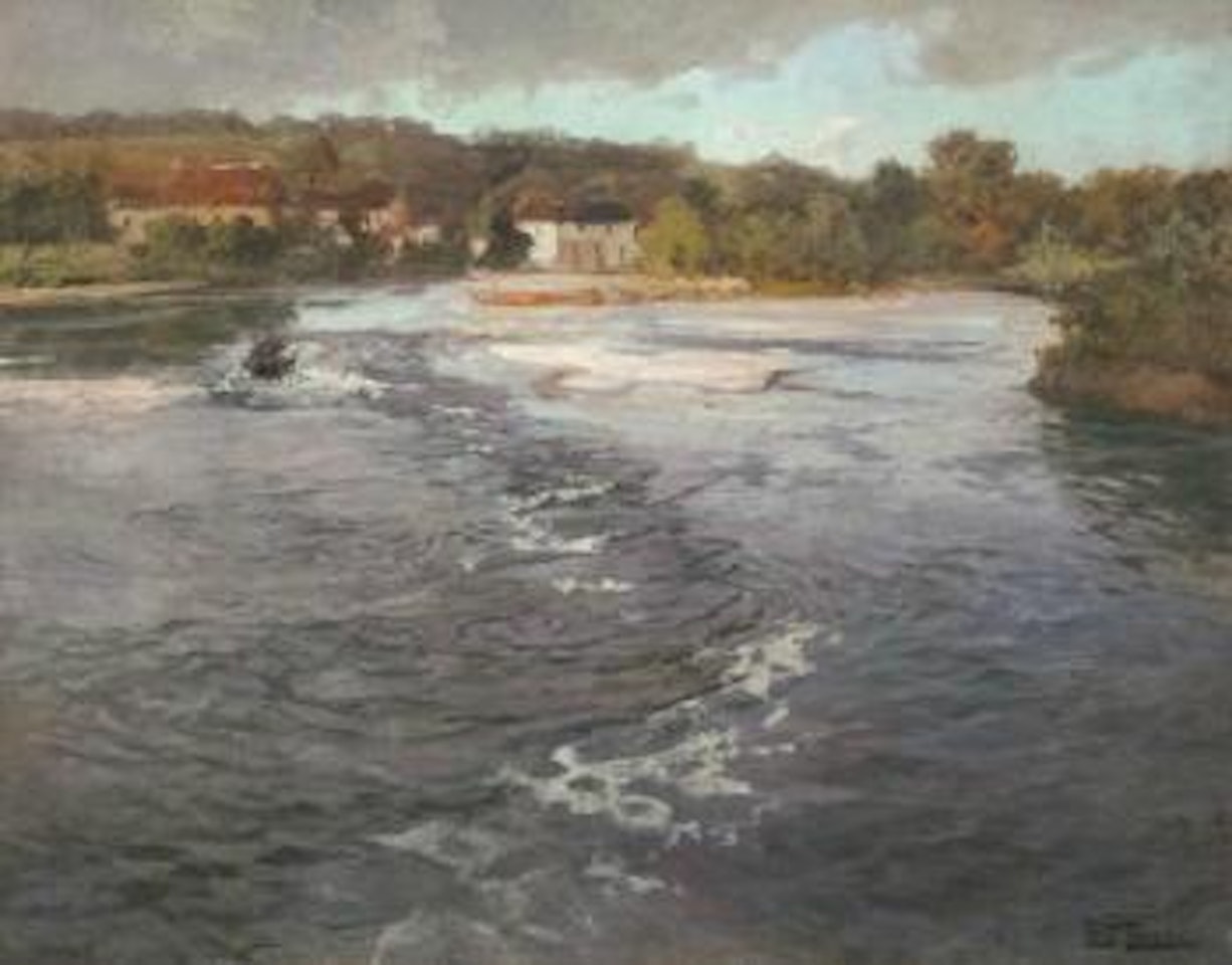 Elven Dordogne ved Beaulieu, Frankrike 1903 ,
1903 by Fritz Thaulow