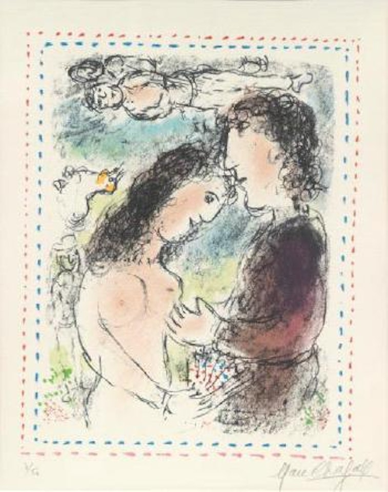 At the dawn of love ,
1983 by Marc Chagall