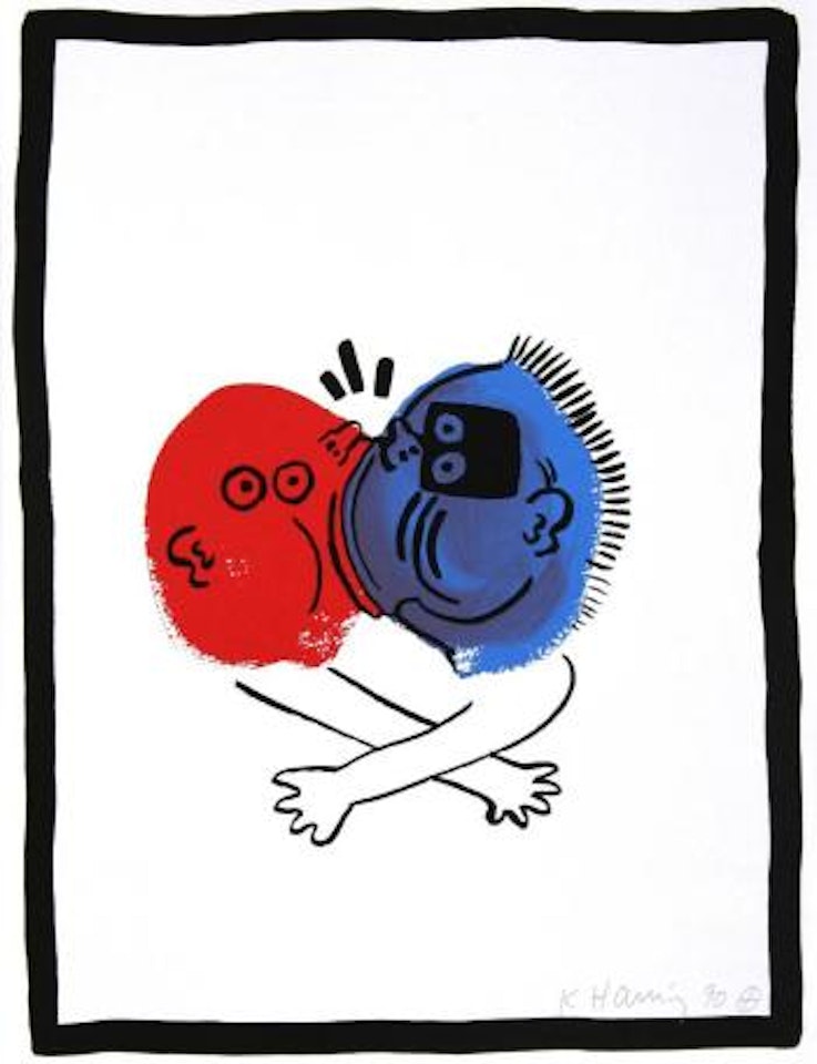 No. 19 (Story of Red and Blue) ,
1989
-
1990 by Keith Haring