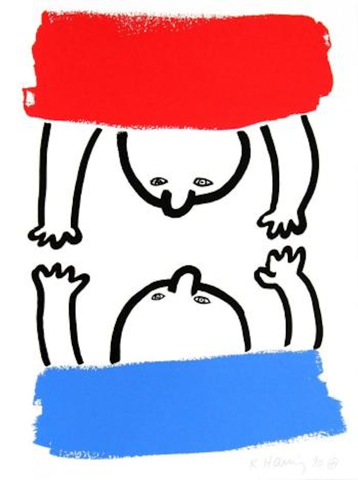 Story of Red and Blue #16 by Keith Haring