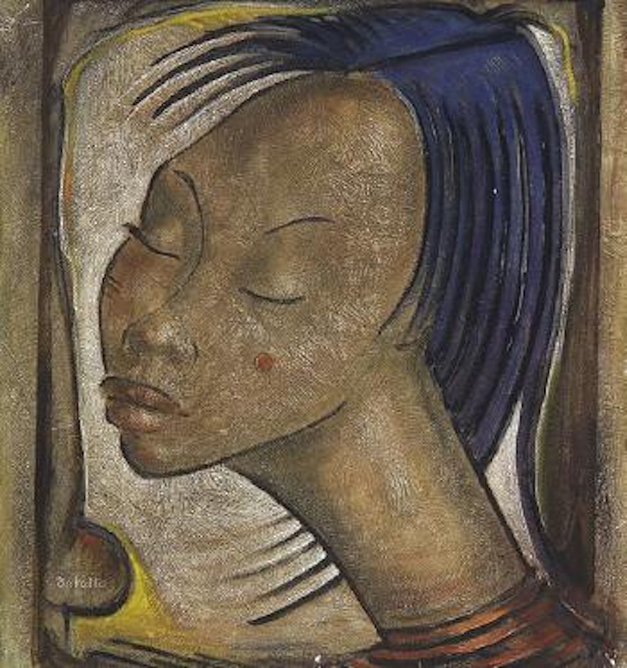 Portrait of a woman; Profile of a child , by Angel Botello