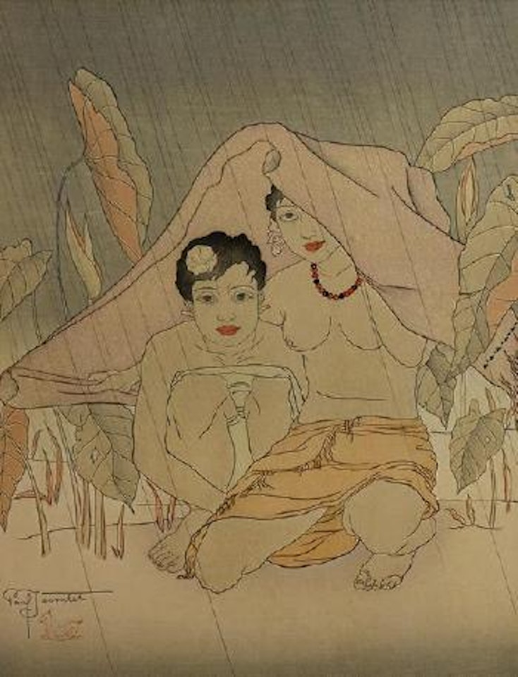 Une Averse a Metalanim. Ponape...Est Carolines (Downpour at Metalanim) ,
1935 by Paul Jacoulet
