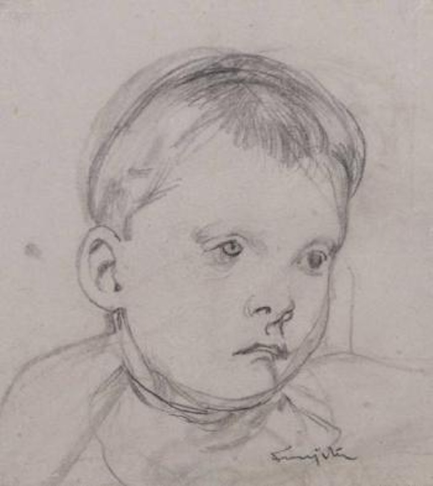 Portrait d'un petit Garcon , by Leonard Tsuguharu Foujita