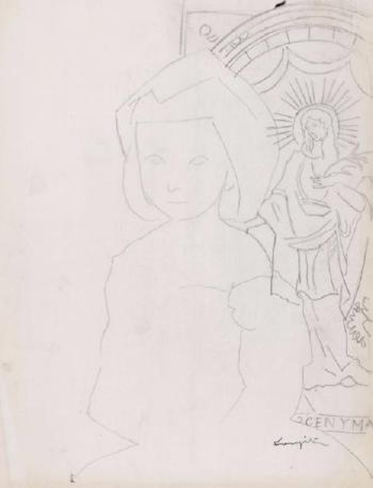 Etude pour fresque II , by Leonard Tsuguharu Foujita