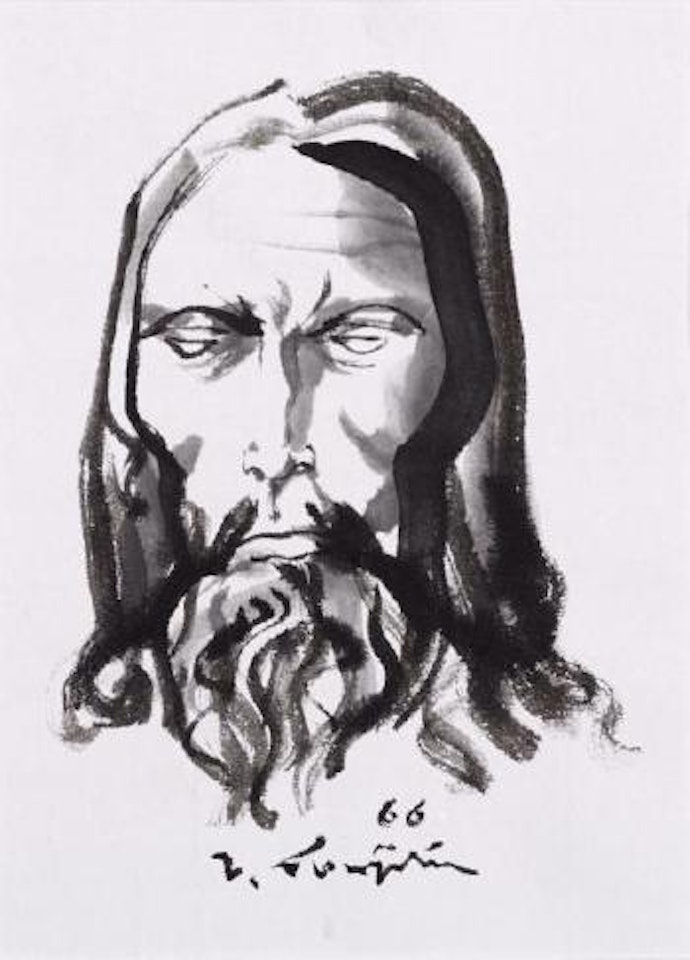 Tete de Christ ,
1966 by Leonard Tsuguharu Foujita
