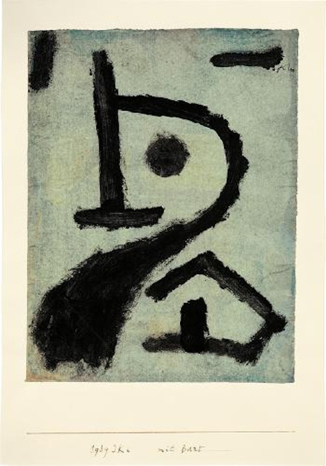 Mit Bart ,
Circa
1939 by Paul Klee