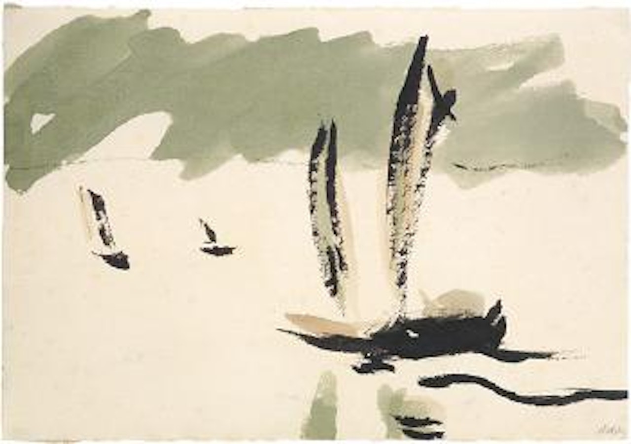 Dschunken in China ,
1913 by Emil Nolde