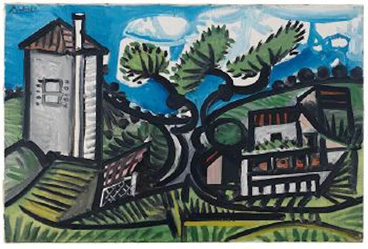 Maisons devant la colline ,
1953 by Pablo Picasso