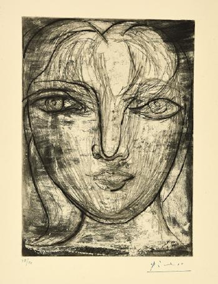 Portrait de Marie-Thérèse de face ,
1934 by Pablo Picasso