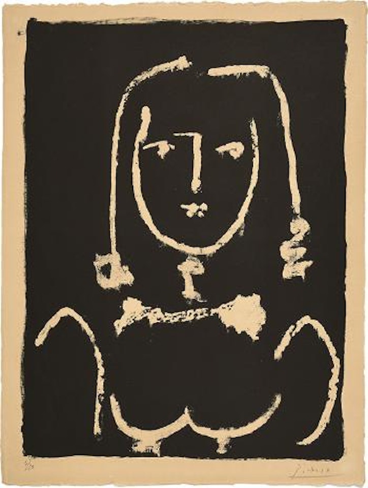 Buste blanc sur noir ,
1949 by Pablo Picasso