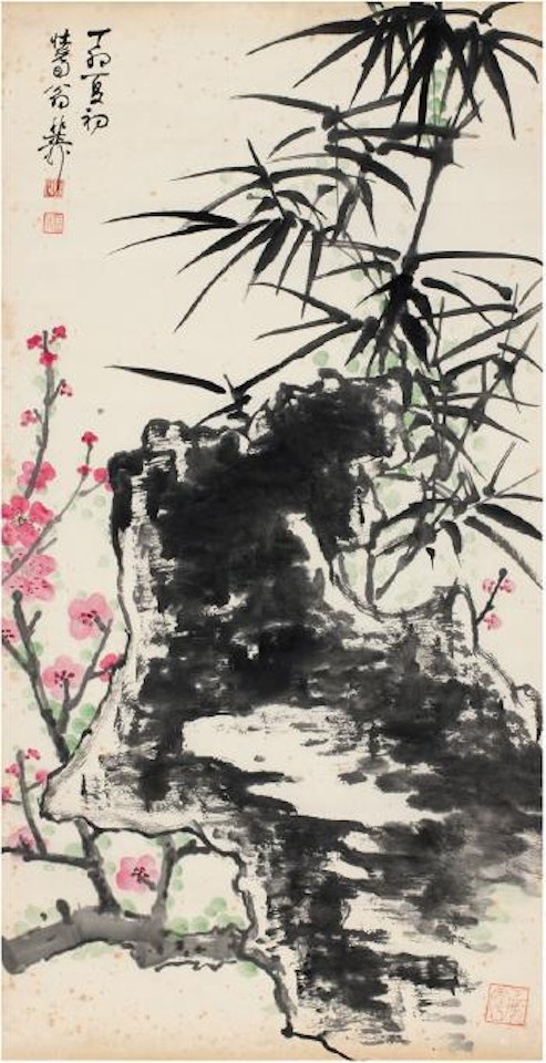 Prunus and Bamboo ,
1987 by Xie Zhiliu