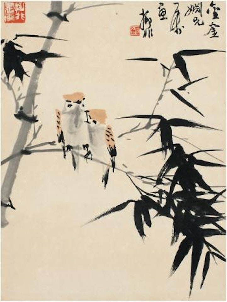 Bamboo and Sparrow , by Lu Yifei