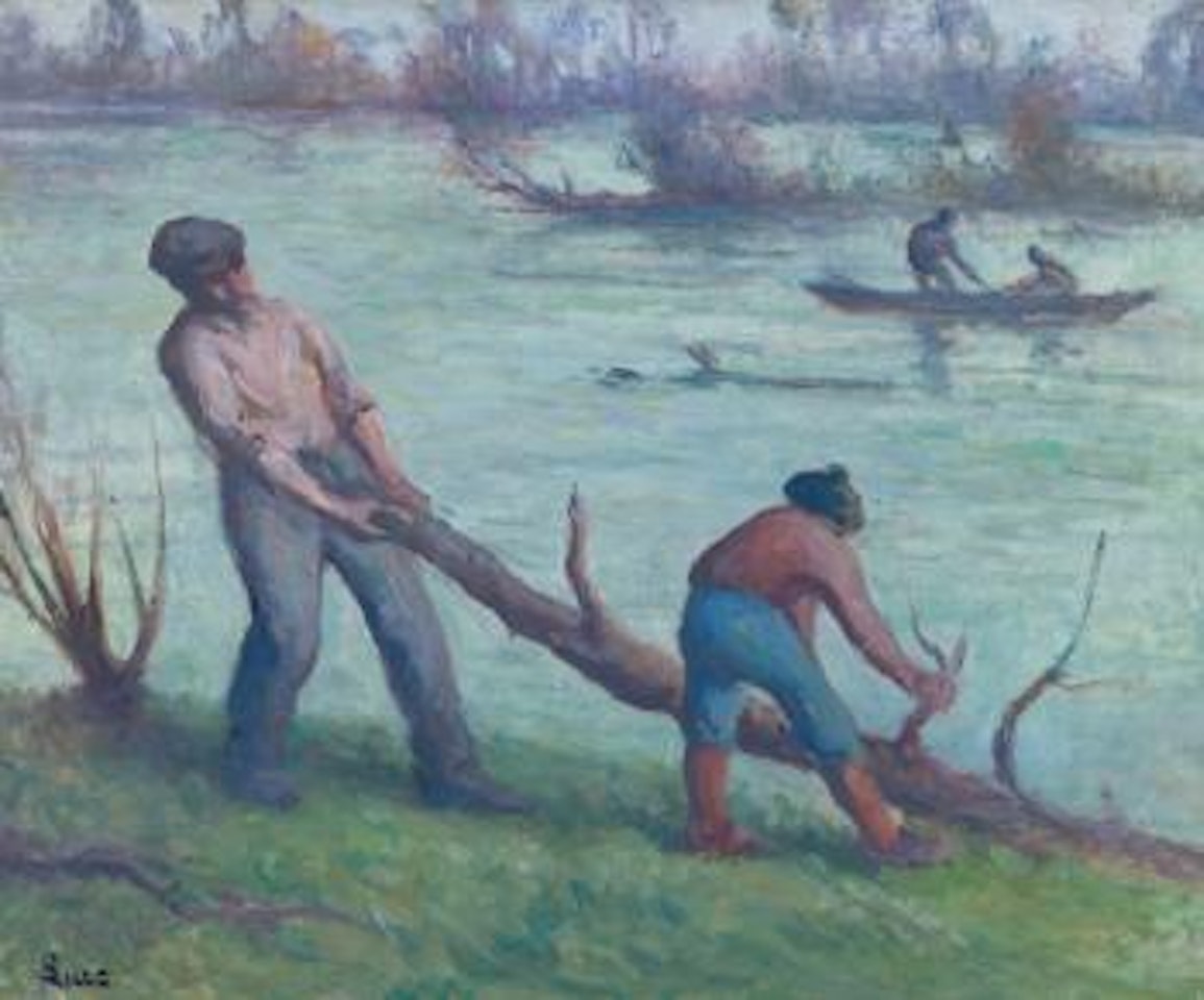 Méricourt, les ramasseurs de bois , by Maximilien Luce