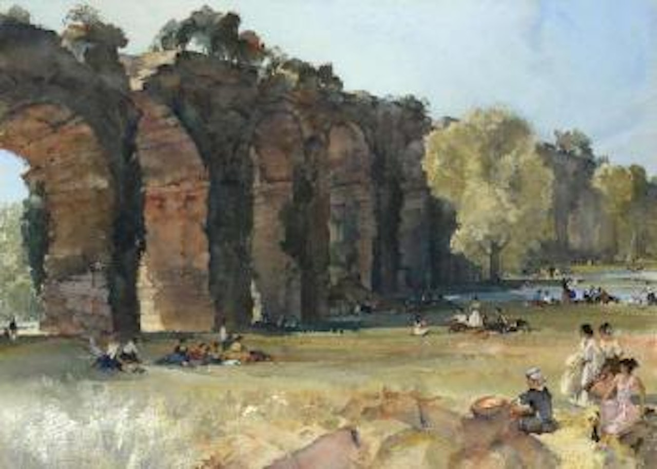 Jour de fete a Maintenon , by William Russell Flint