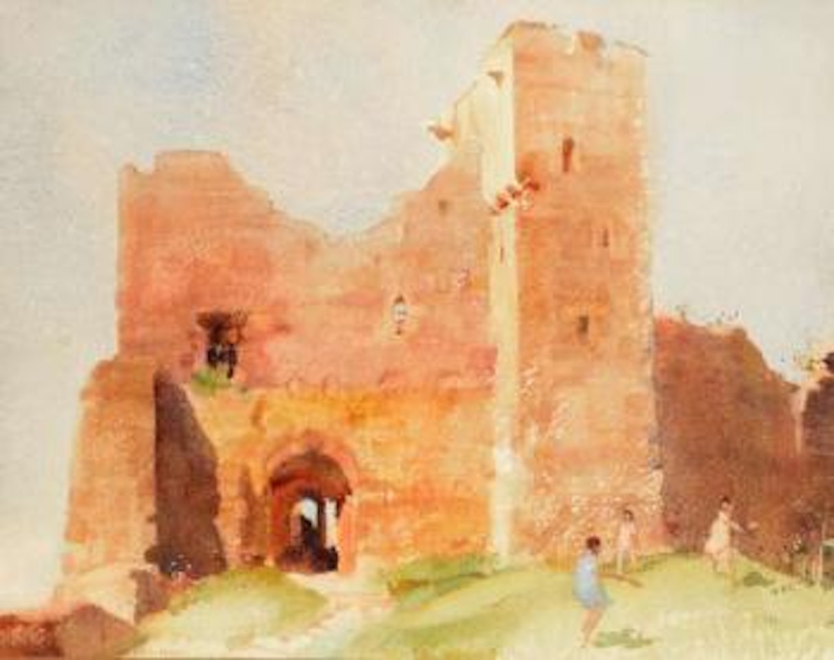 The banqueting hall Richmond castle Yorkshire , by William Russell Flint