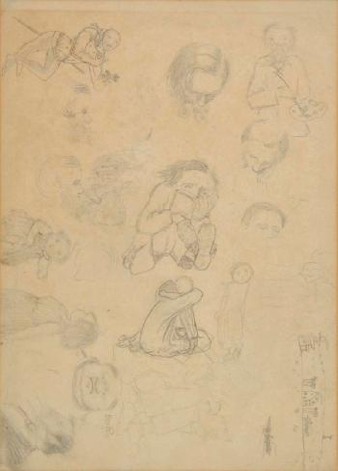 Sketches drawn in Roddam Spencer Stanhope's studio , by Edward Coley Burne-Jones