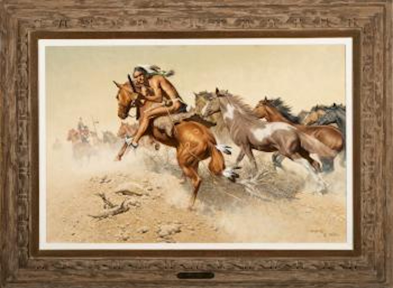 Horse raid ,
1980 by Frank C. Mccarthy