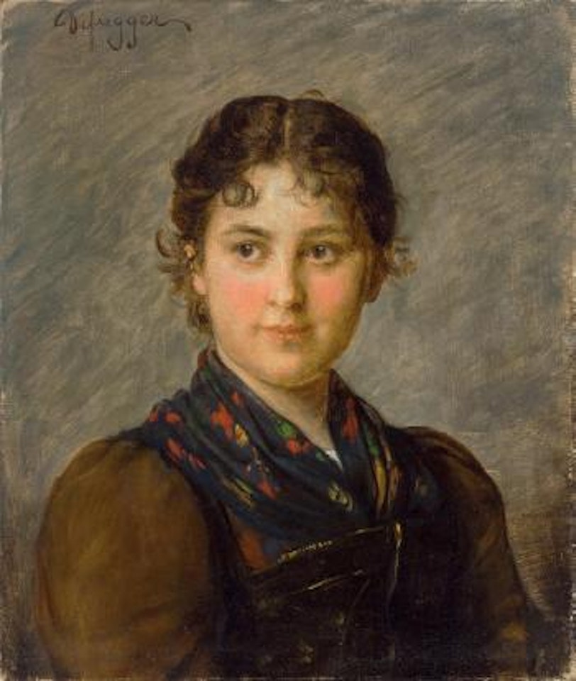 Portrait eines Bauernmädchens , by Franz von Defregger