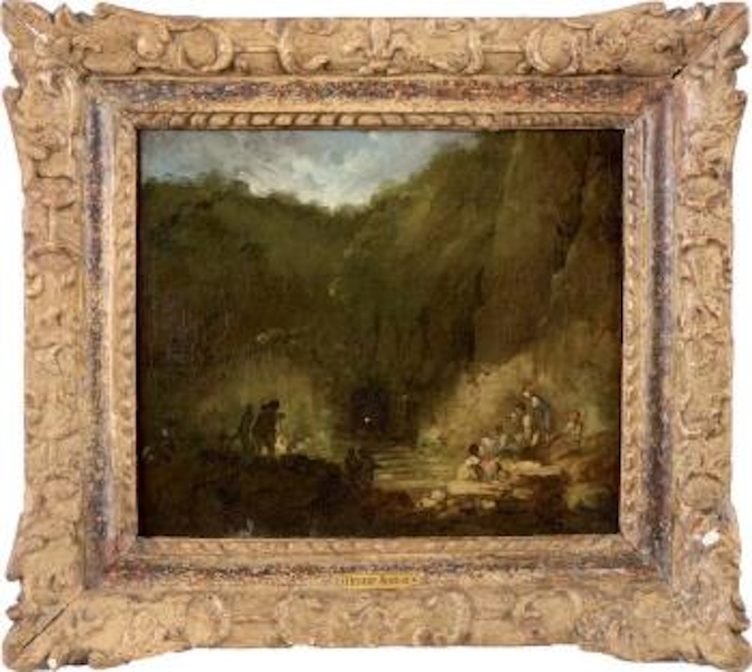 Assemblée de jeunes hommes à la sortie d'un sous-bois ,
Circa
1755 by Hubert Robert