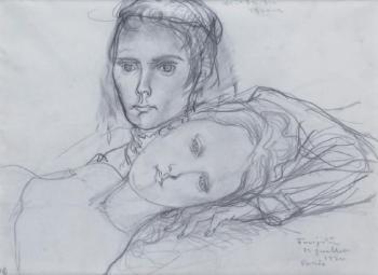 Les deux amies, Paris ,
1950 by Leonard Tsuguharu Foujita