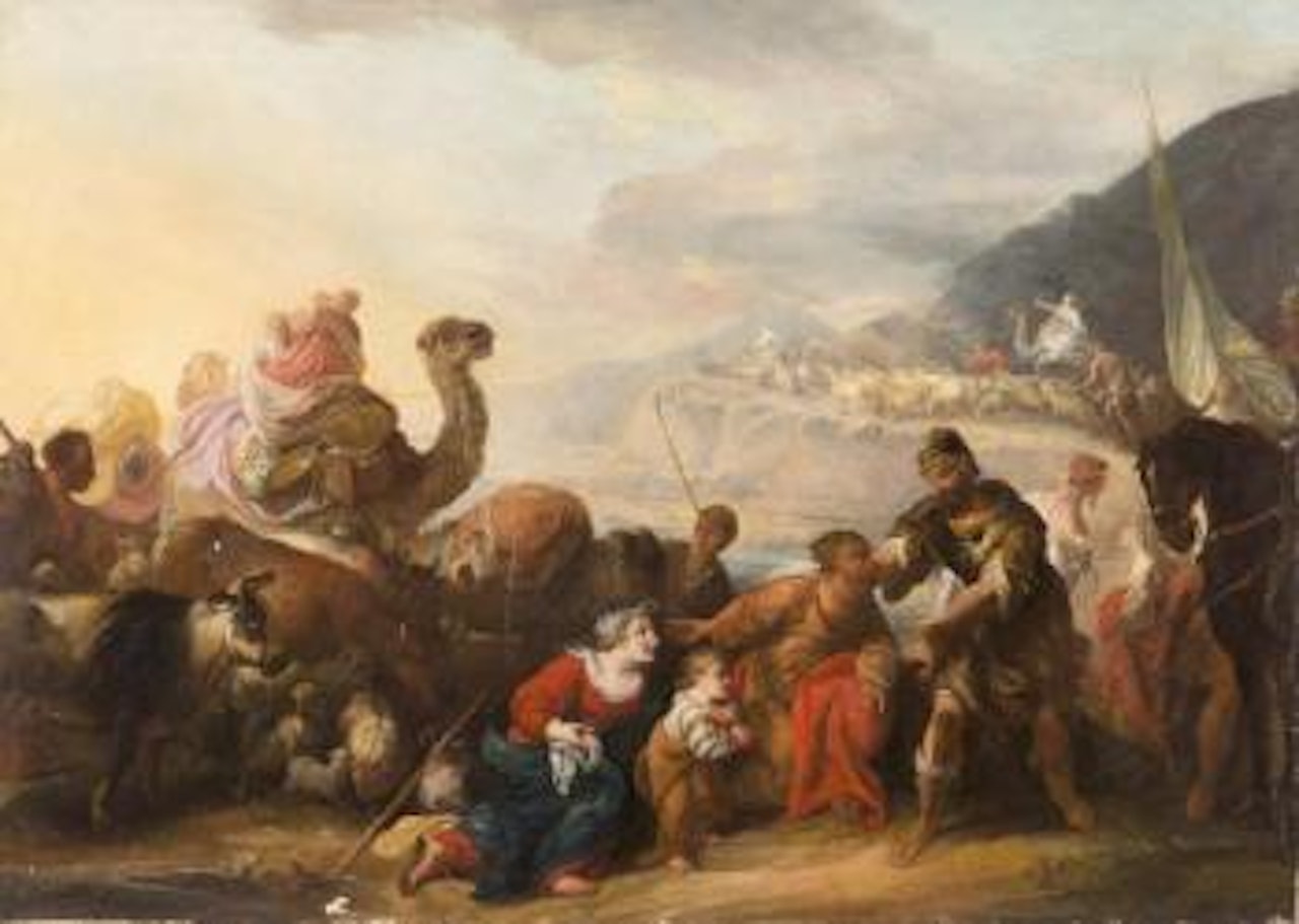 La réconciliation de Jacob avec Esaü ,
Circa
1730
La réconciliation de Jacob avec Esaü ,
Circa
1730 by Italian School