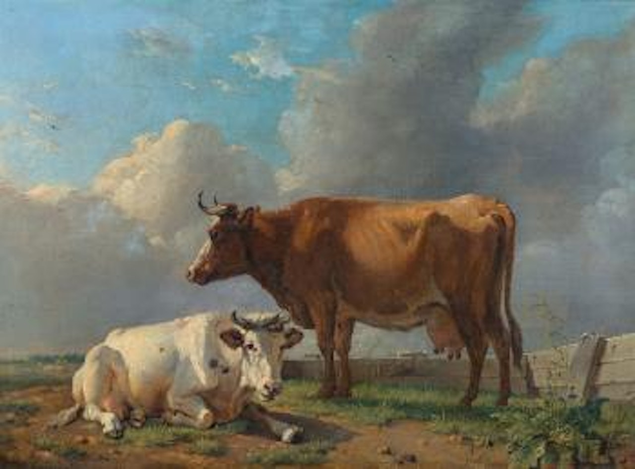 Kühe am Weidezaun , by Eugène Joseph Verboeckhoven