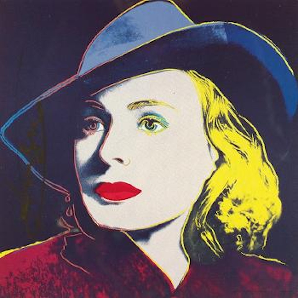 Ingrid Bergman with hat , by Andy Warhol