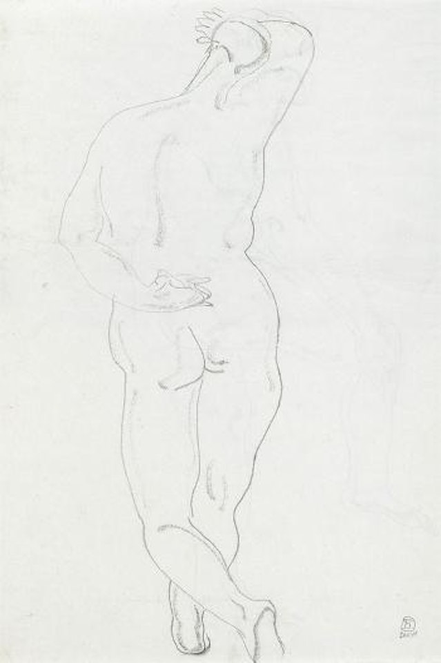 Nude of rear ,
1920
-
1930 by Sanyu
