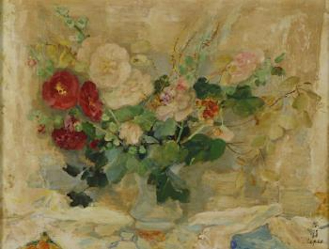 Roses trémières , by Le Pho