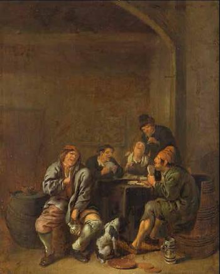 Taverne mit zechenden und kartenspielenden Bauern , by Jan Miense Molenaer