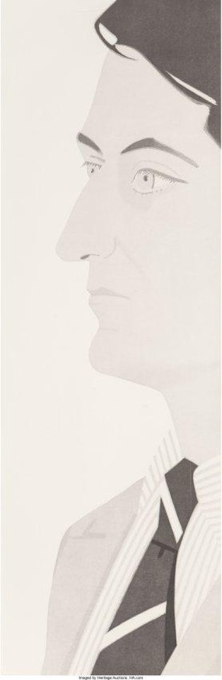 John Ashbery ,
1986 by Alex Katz