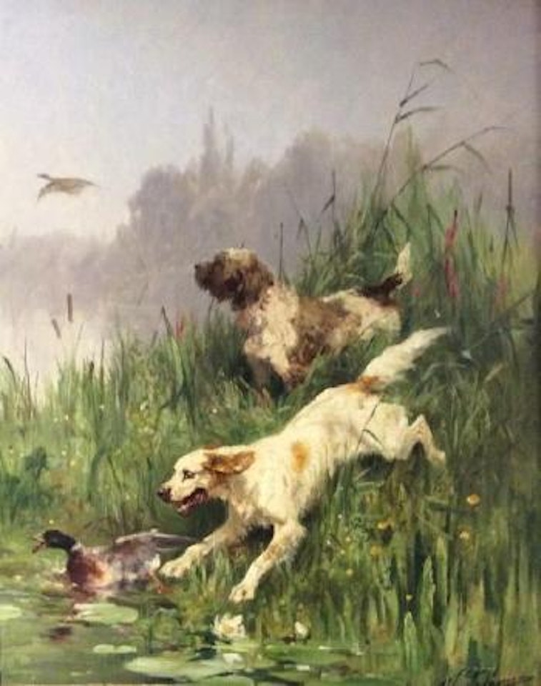 Chien levant les canards , by Olivier de Penne
