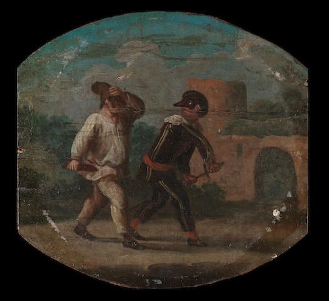 Four scenes from the Commedia dell'Arte by Italian School