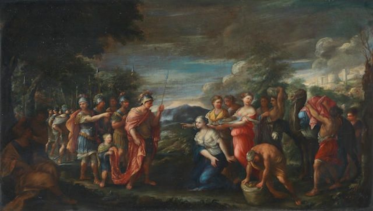 The meeting of David and Abigail by BOLOGNESE SCHOOL