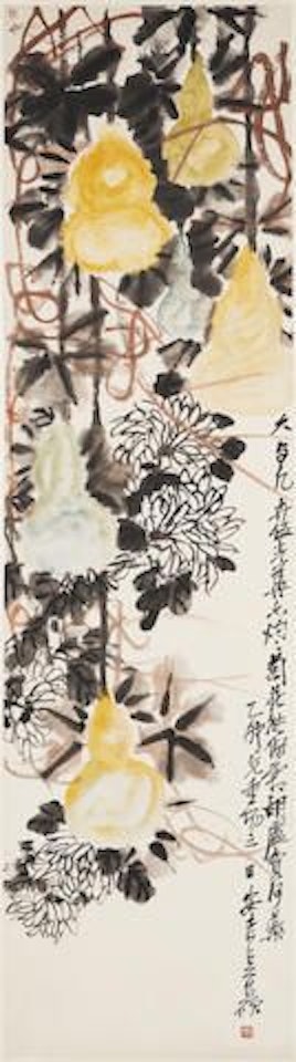 Gourds and Chrysanthemums by Wu Changshuo