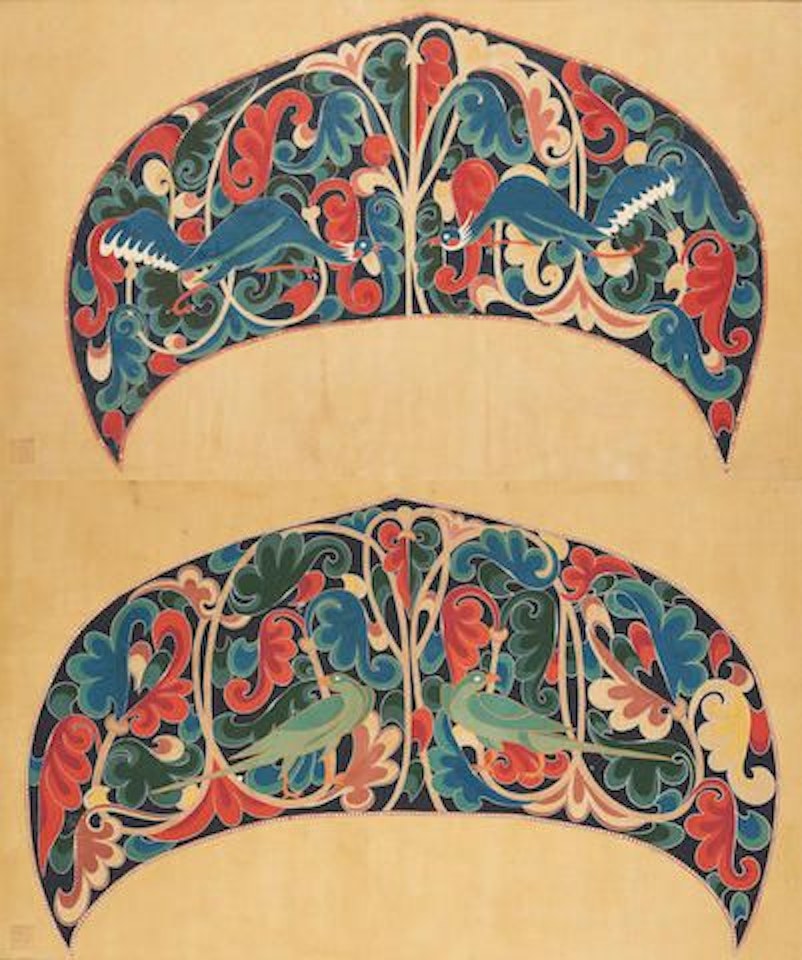 Western Wei Dunhuang Niche Lintel by Zhang Daqian