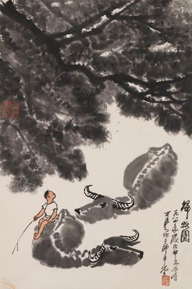 Return from Herding by Li Keran