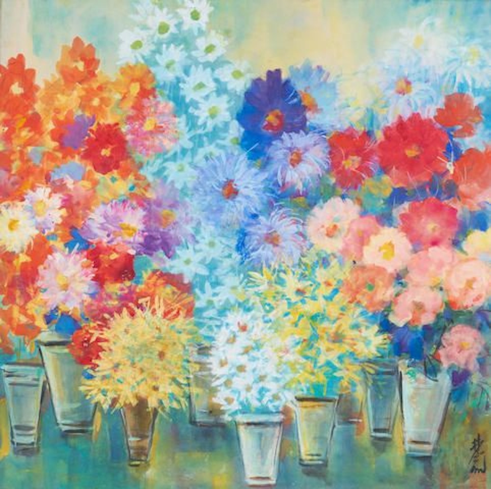Vases of Flowers by Lin Fengmian