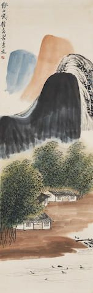 Hut in the Bamboo Grove by Qi Baishi