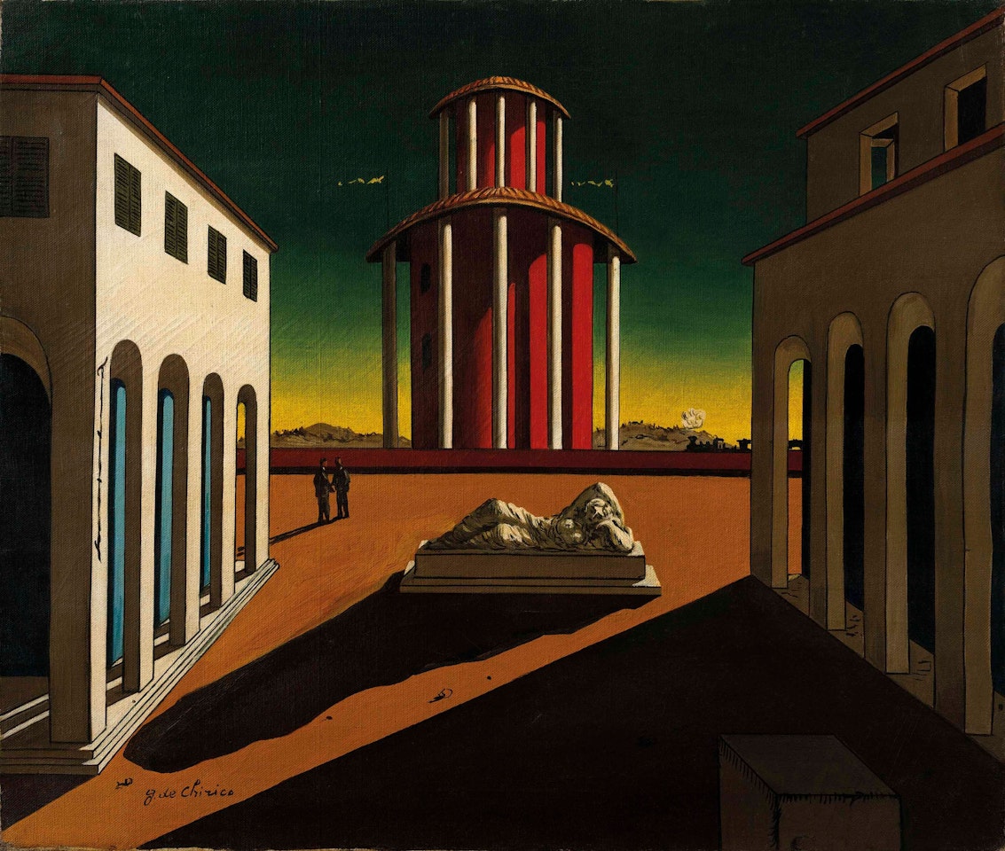 Piazza d'Italia con Arianna by Giorgio de Chirico