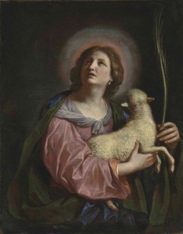 Saint Agnes by Guercino