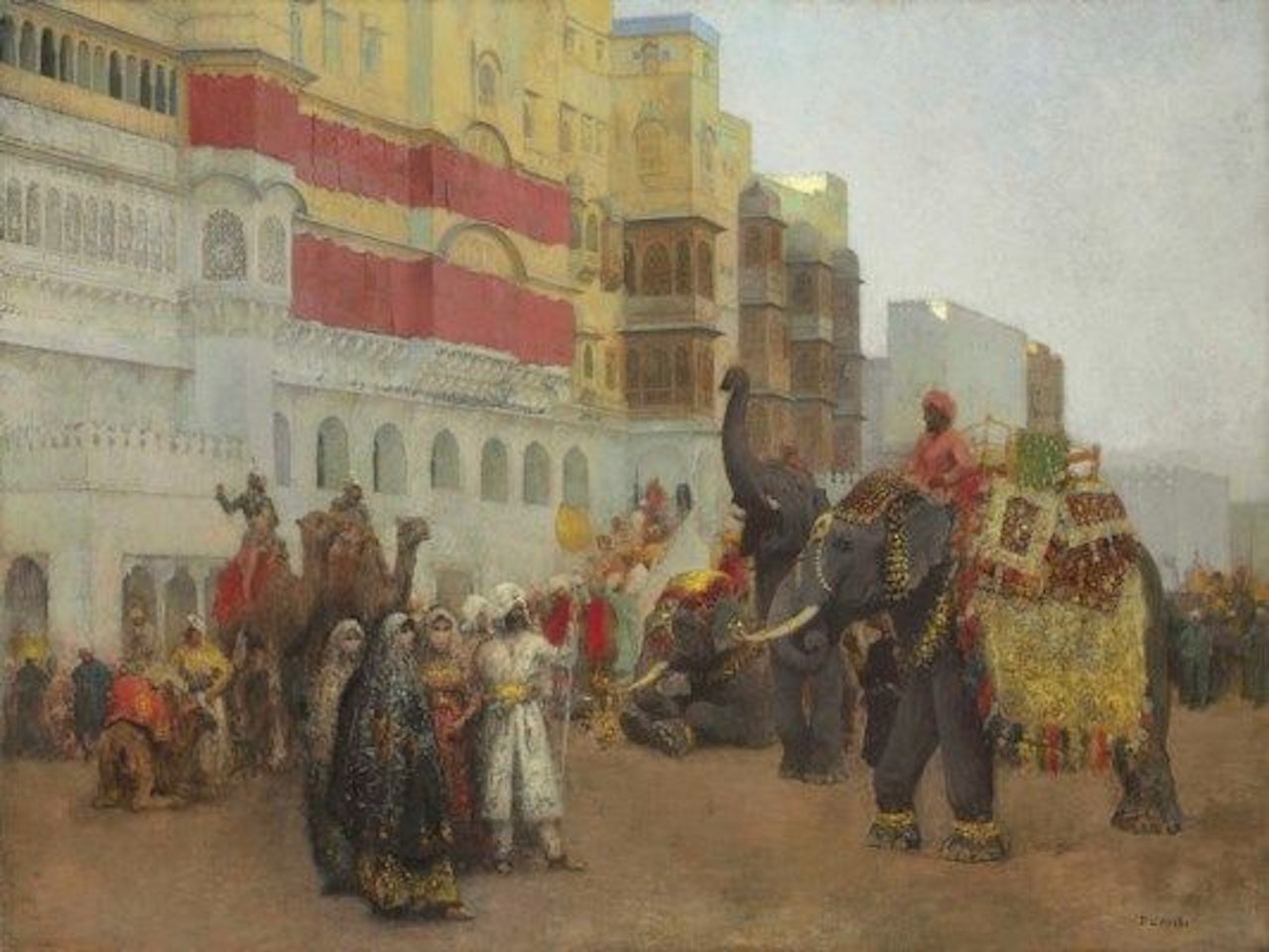 A Fête Day at Bekanir - Beloochistan, Bekanir by Edwin Lord Weeks