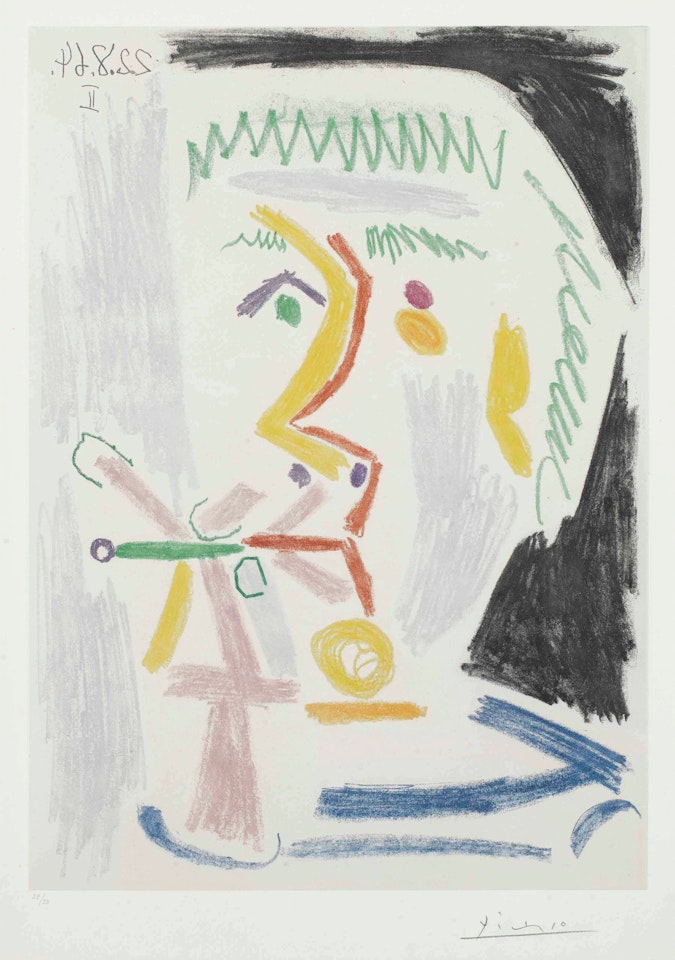 Fumeur à la cigarette verte by Pablo Picasso